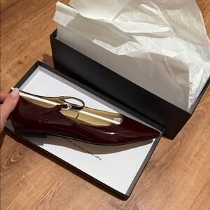 Marc Fisher Burgundy Patent Flats